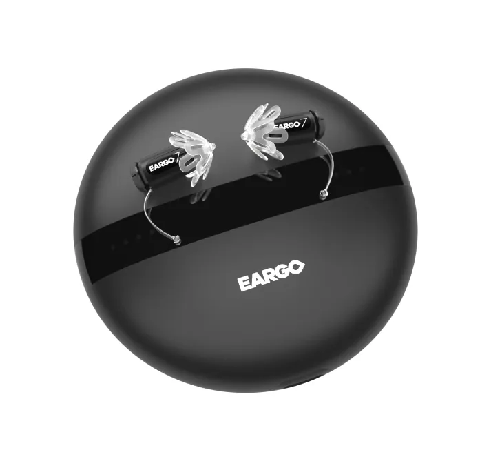 EARGO 7 [20-60 dB] Durată de viață a bateriei: 20 H, IPX7 impermeabil, compartiment de încărcare cu autocurățare.